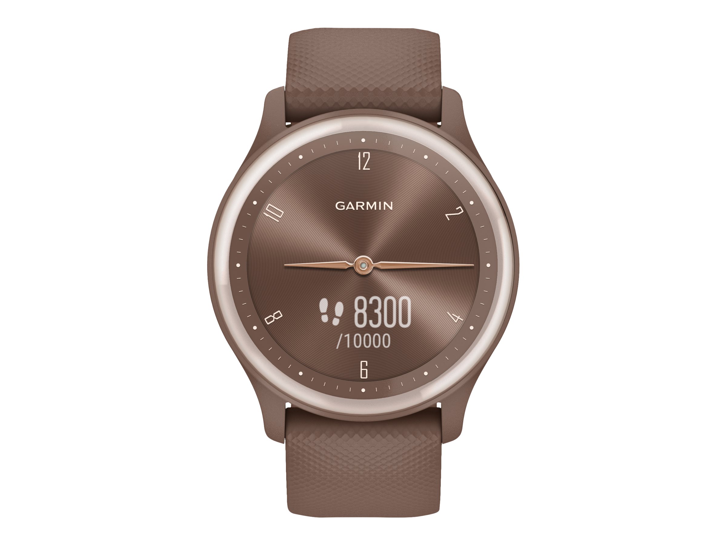 Garmin vívomove Sport - Mokkafarben mit perlgoldenen Akzenten - intelligente Uhr mit Band