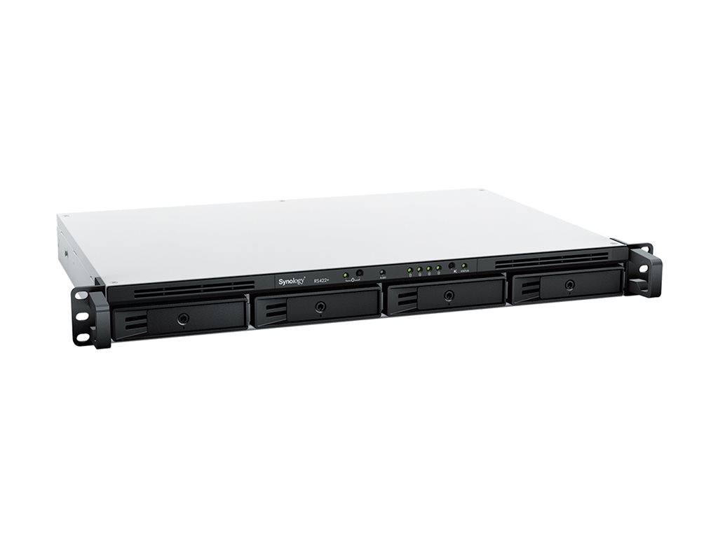 Synology RackStation RS422+ - NAS-Server - 4 Schächte - Rack - einbaufähig - SATA 6Gb/s - RAID RAID 0, 1, 5, 6, 10, JBOD - RAM 2 GB - Gigabit Ethernet - iSCSI Support - 1U