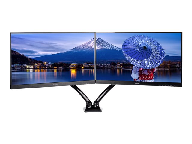 Iiyama DS3002C-B1 Befestigungskit - einstellbarer Arm - für 2 Monitore - Schwarz