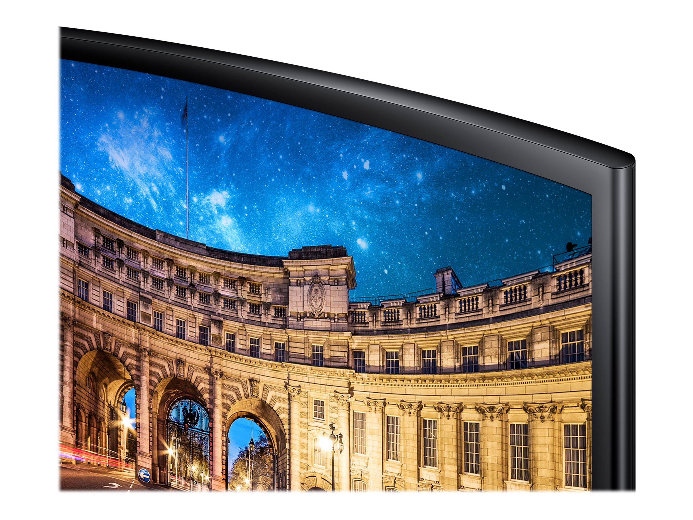 Samsung C24F396FHR - LED-Monitor - gebogen - 59 cm (24") (23.5" sichtbar) - 1920 x 1080 Full HD (1080p) @ 60 Hz - VA - 250 cd/m² - 3000:1 - 4 ms - HDMI, VGA - Shiny Black