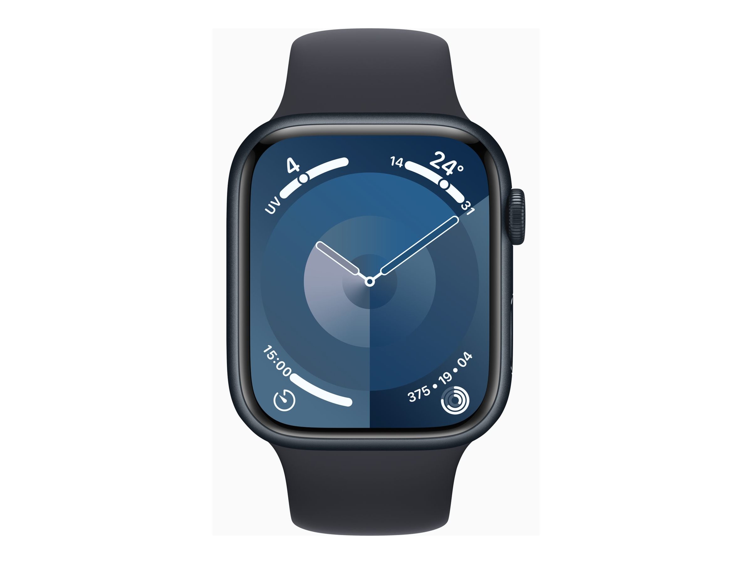 Apple Watch Series 9 (GPS + Cellular) - Midnight Aluminium - intelligente Uhr mit Sportband - Midnight - 64 GB