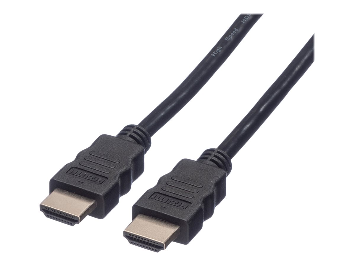 Roline - HDMI-Kabel mit Ethernet - HDMI männlich zu HDMI männlich - 30 m - abgeschirmt - Schwarz