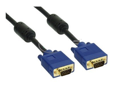 InLine Premium - VGA-Kabel - HD-15 ohne Pol 9 (M) zu HD-15 ohne Pol 9 (M) - 1 m - geformt - Schwarz