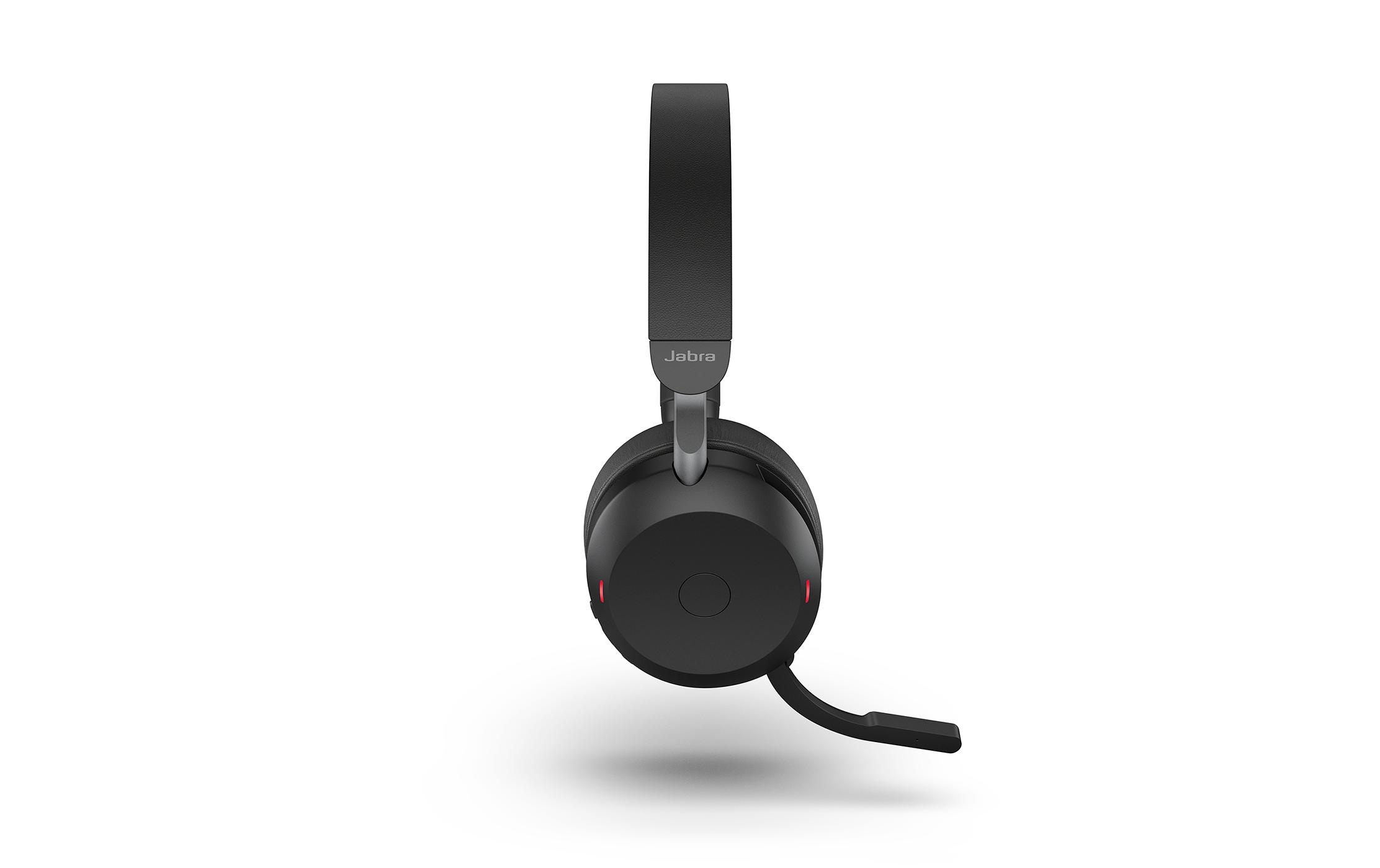 Jabra Evolve2 75 - Headset - On-Ear - Bluetooth - kabellos - aktive Rauschunterdrückung - USB-A - Geräuschisolierung - Schwarz - mit Ladestation - optimiert für UC