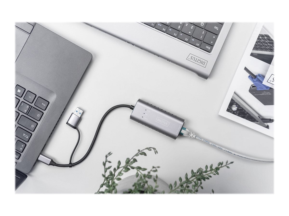 DIGITUS DN-3028 - Netzwerkadapter - USB-C / USB-A - 2.5GBase-T