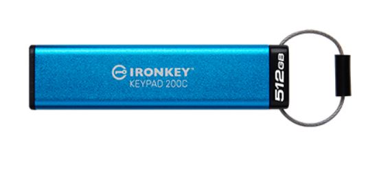 Kingston IronKey Keypad 200C - USB-Flash-Laufwerk - verschlüsselt - 512 GB - USB 3.2 Gen 1 (IKKP200C/512GB)