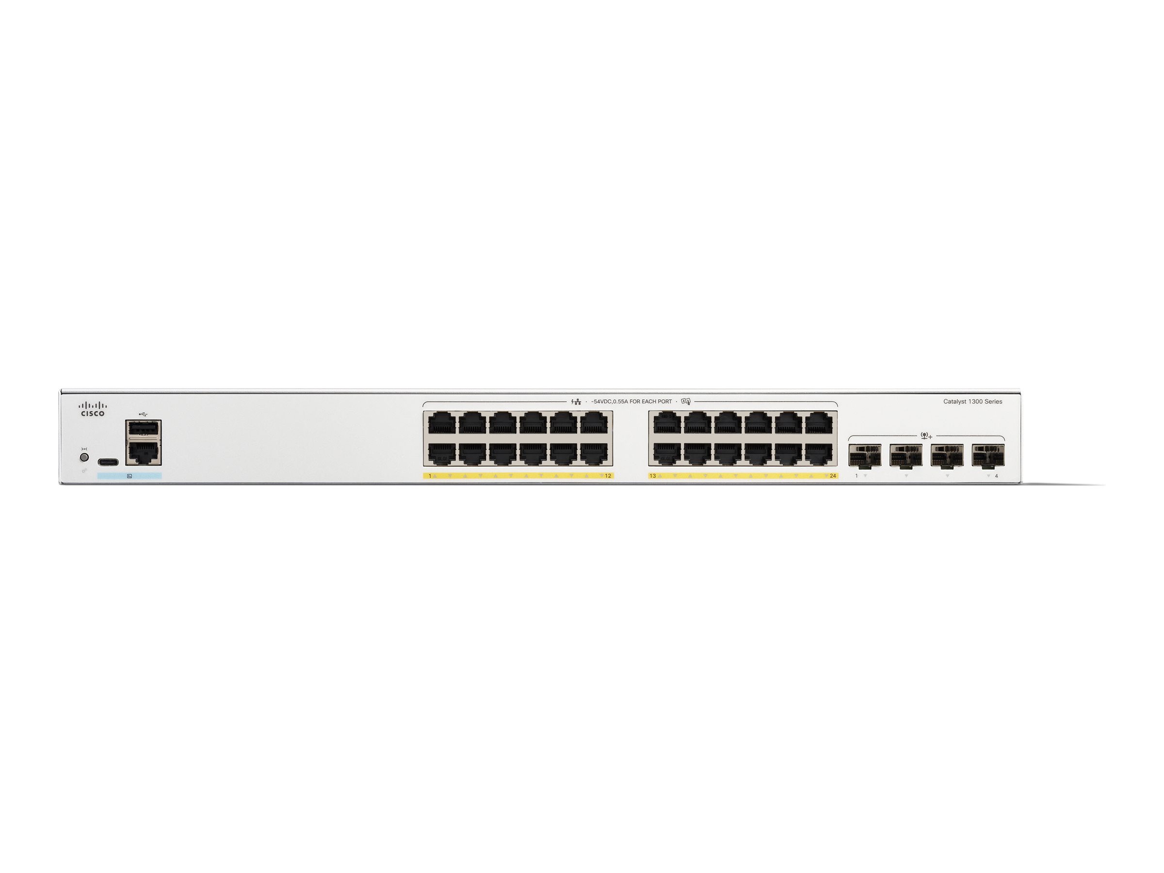 Cisco Catalyst 1300-24P-4X - Switch - 24 AnschlÃ¼sse - managed - an Rack montierbar