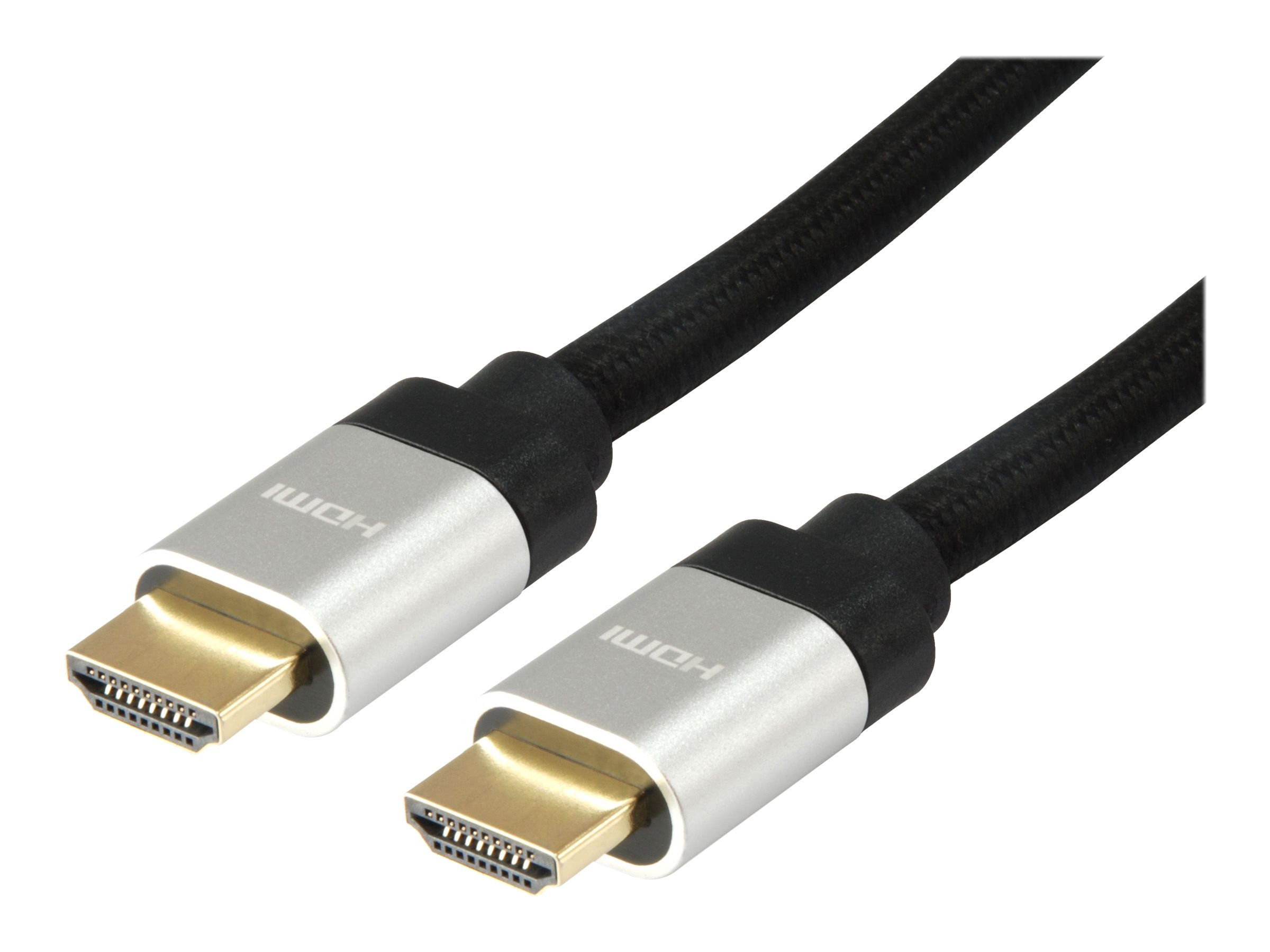 Equip Life - Ultra High Speed - HDMI-Kabel mit Ethernet - HDMI männlich zu HDMI männlich - 1 m - Schwarz - 8K Unterstützung