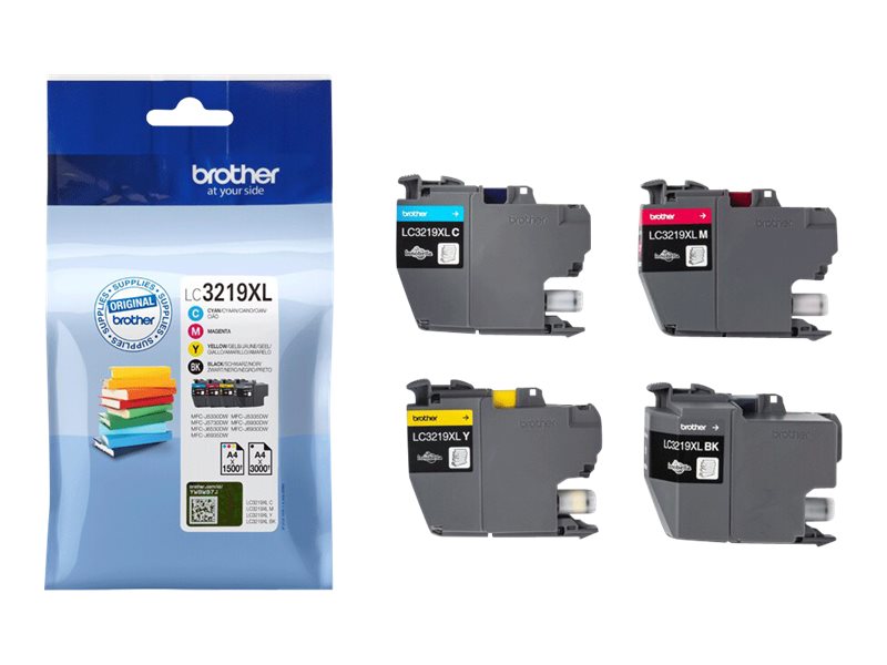 Brother LC3219XL Value Pack - 4er-Pack - XL - Schwarz
Gelb
Cyan
Magenta - original - Tintenpatrone