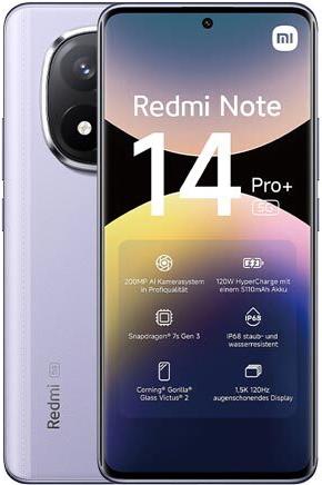Xiaomi Redmi Note 14 Pro+  Lavendelpurpur - 5G Smartphone - 512 GB - GSM