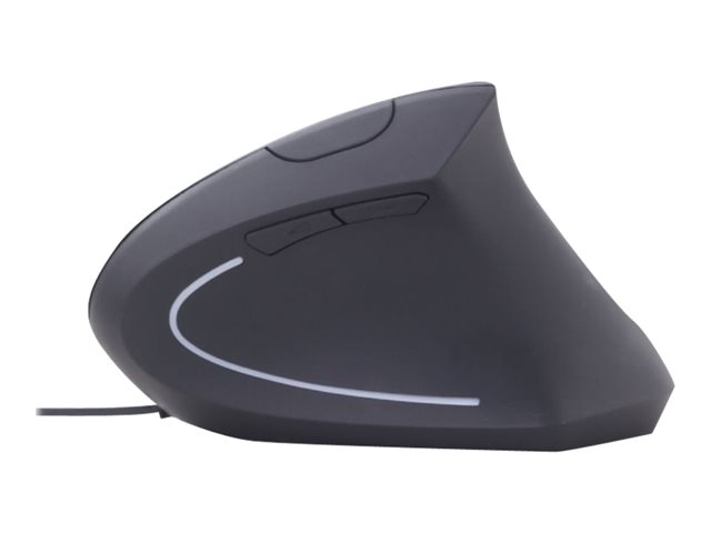 Gembird MUS-ERGO-01 - vertikale Maus - USB - Schwarz