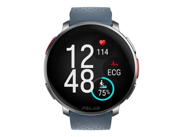 Polar Vantage V3 - aluminum - Sportuhr mit Band - 32 GB - himmelblau