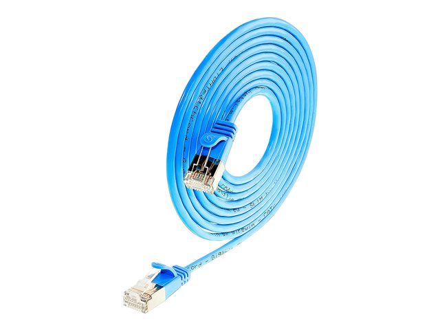 Wirewin Slim Light - Patch-Kabel - RJ-45 (M) zu RJ-45 (M) - 15 cm - F/FTP, PiMF - CAT 6 - geschirmt, ohne Haken, verseilt - Blau
