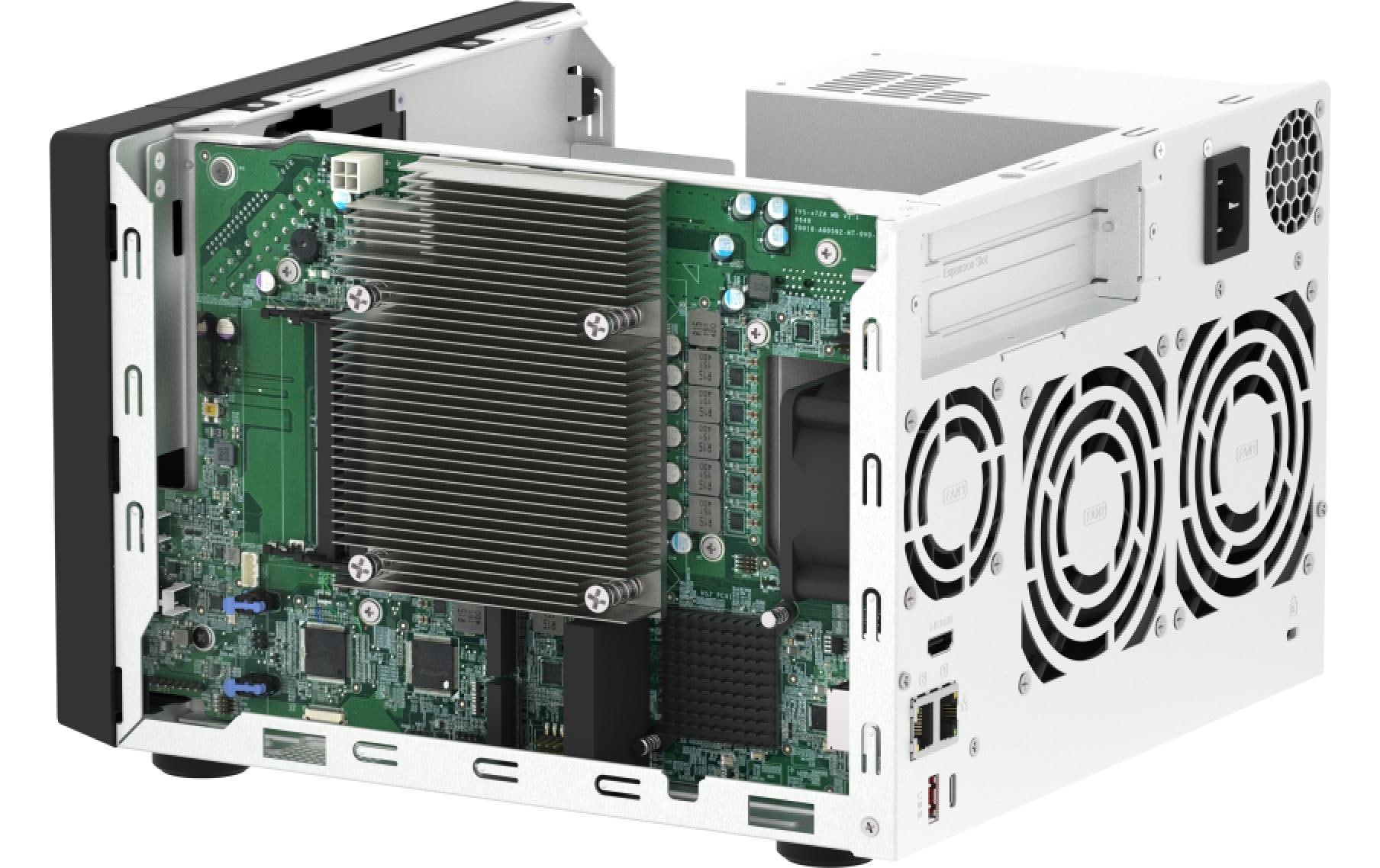 QNAP TVS-H674 - NAS-Server - 6 Schächte - SATA 6Gb/s - RAID 0, 1, 5, 6, 10, 50, JBOD, 60 - RAM 32 GB - iSCSI Support