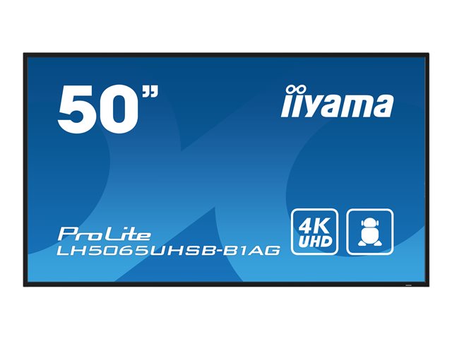 iiyama ProLite LH5065UHSB-B1AG - 127 cm (50") Diagonalklasse (125.7 cm (49.5") sichtbar) LCD-Display mit LED-Hintergrundbeleuchtung - Digital Signage - Android - 4K UHD (2160p) 3840 x 2160 - Schwarz