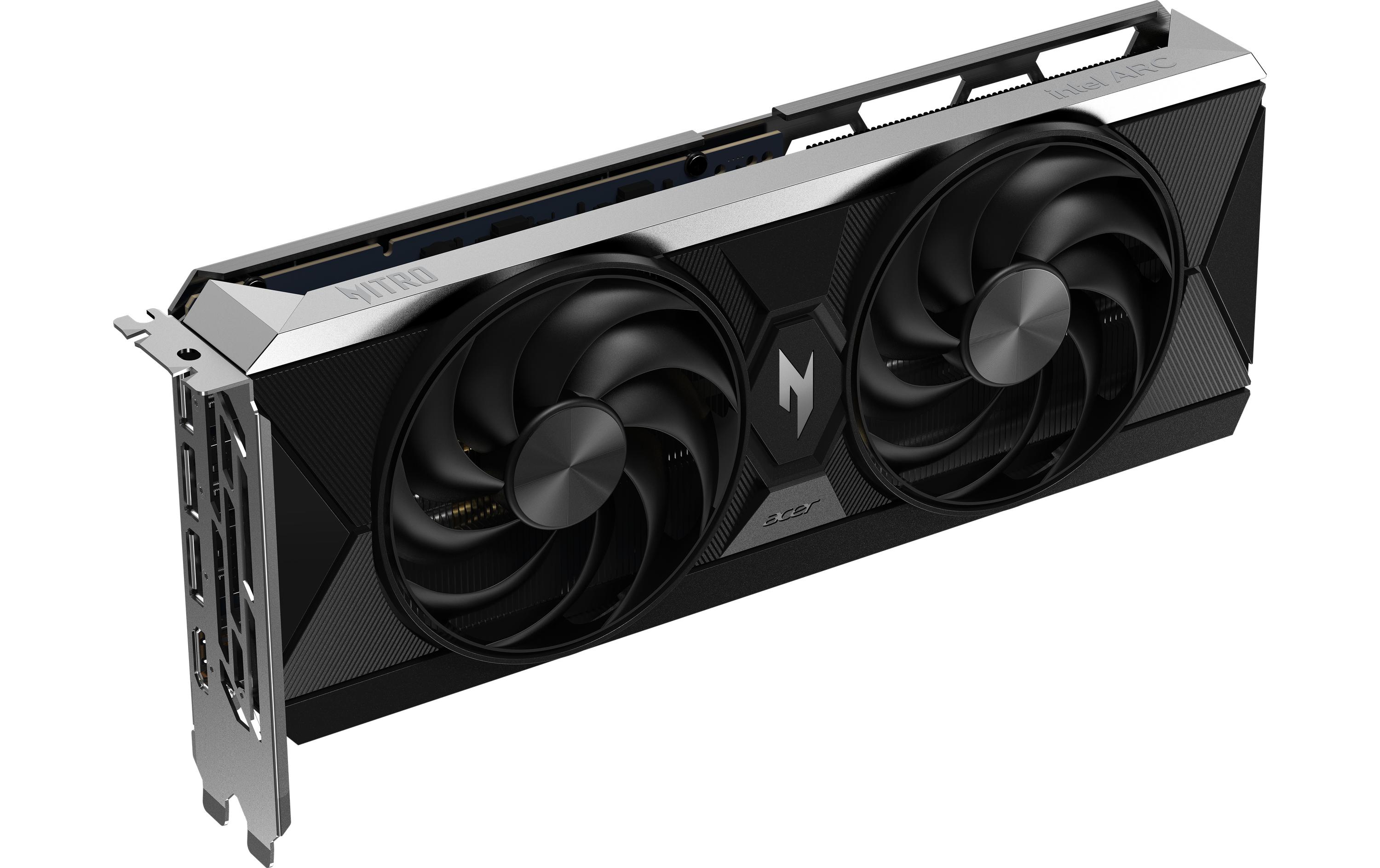 Acer Nitro Intel Arc B570 OC - Grafikkarten - Arc B570 - 10 GB GDDR6 - PCIe 4.0 x8 - HDMI, 3 x DisplayPort - Schwarz