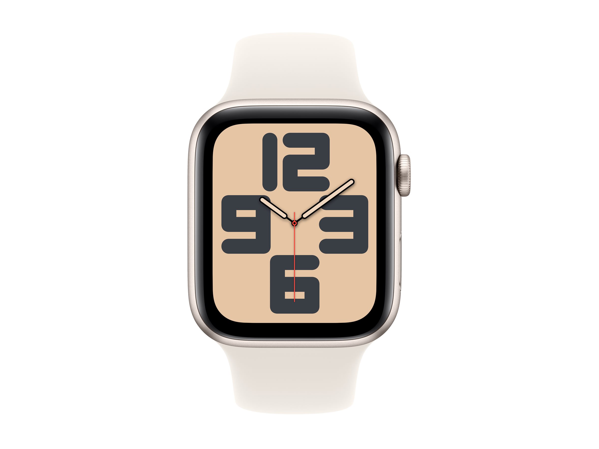 Apple Watch SE GPS + Cellular 44mm Starlight Aluminium Case mit Starlight Sport Band - S/M (MXGT3QF/A)