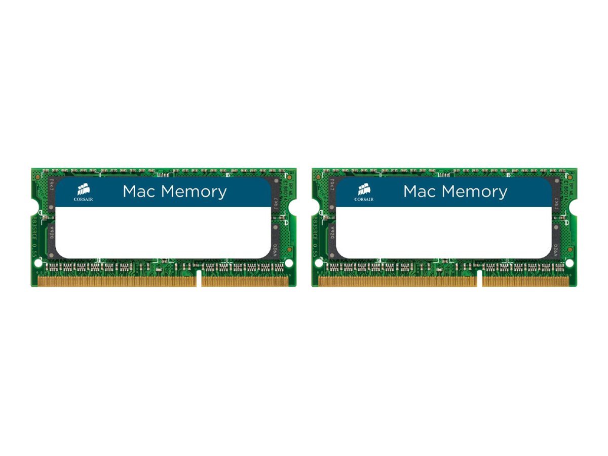 CORSAIR Mac Memory - DDR3 - Kit - 8 GB: 2 x 4 GB - SO DIMM 204-PIN - 1333 MHz / PC3-10666 - ungepuffert