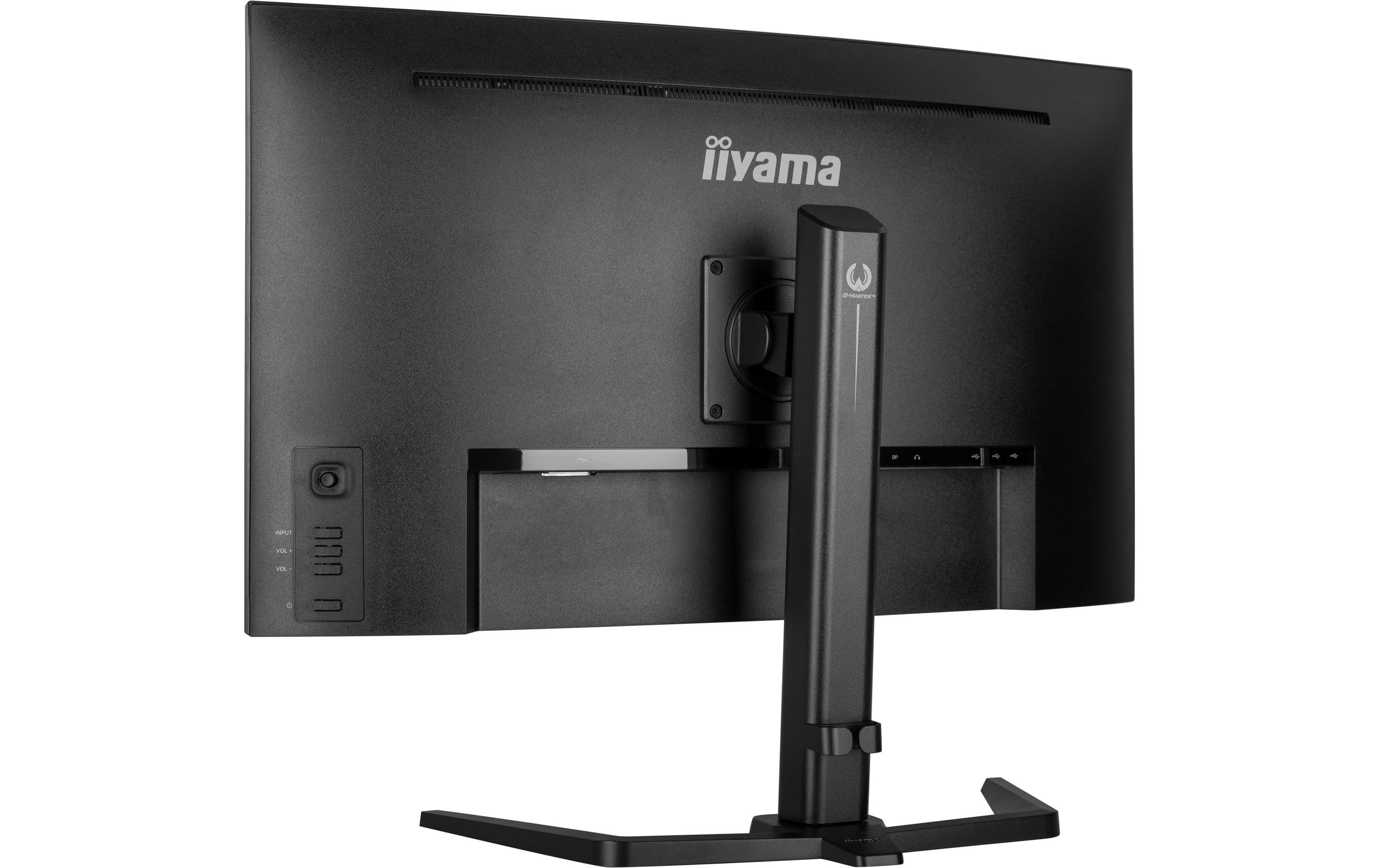 iiyama G-MASTER Red Eagle GCB3280QSU-B1 - LED-Monitor - gebogen - 81.3 cm (32") (31.5" sichtbar) - 2560 x 1440 WQHD @ 165 Hz - VA - 350 cd/m² - 3000:1 - 0.2 ms - 2xHDMI, DisplayPort - Lautsprecher - mattschwarz