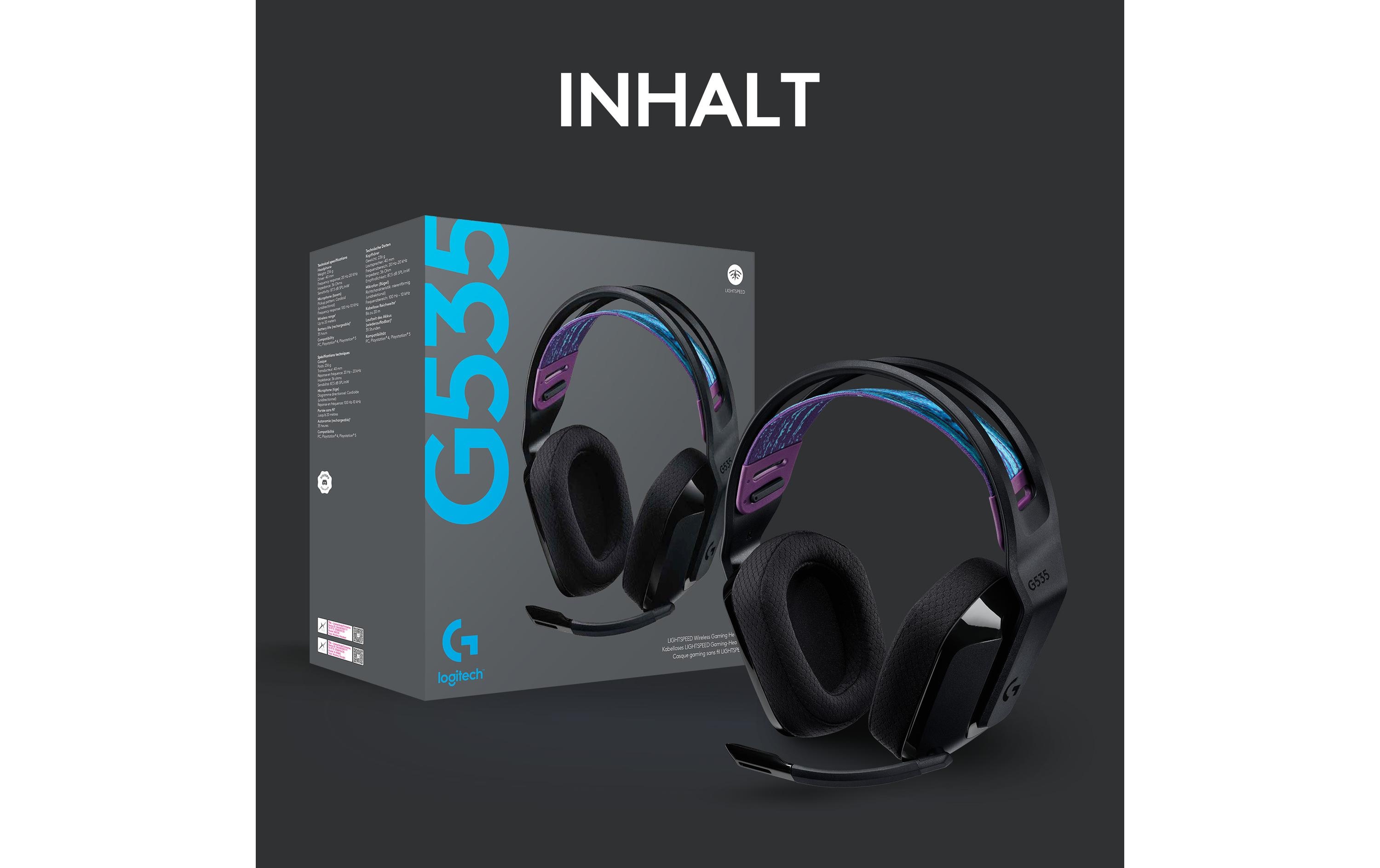 Logitech G G535 LIGHTSPEED Wireless Gaming Headset - Headset - ohrumschließend - LIGHTSPEED - kabellos - Schwarz - Discord Certified