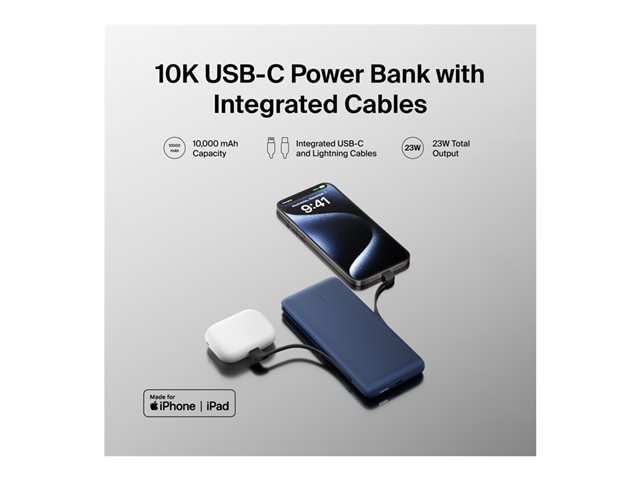 Belkin BoostCharge Plus Powerbank - Lightning
24 pin USB-C - 23 Watt