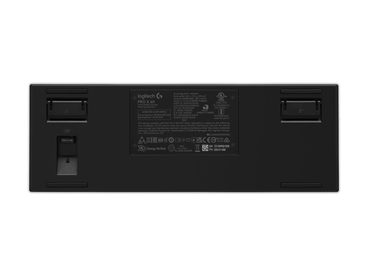 Logitech G PRO X 60 - Tastatur - Gaming - 60% TKL - AZERTY - Französisch - weiß Eingabegerät