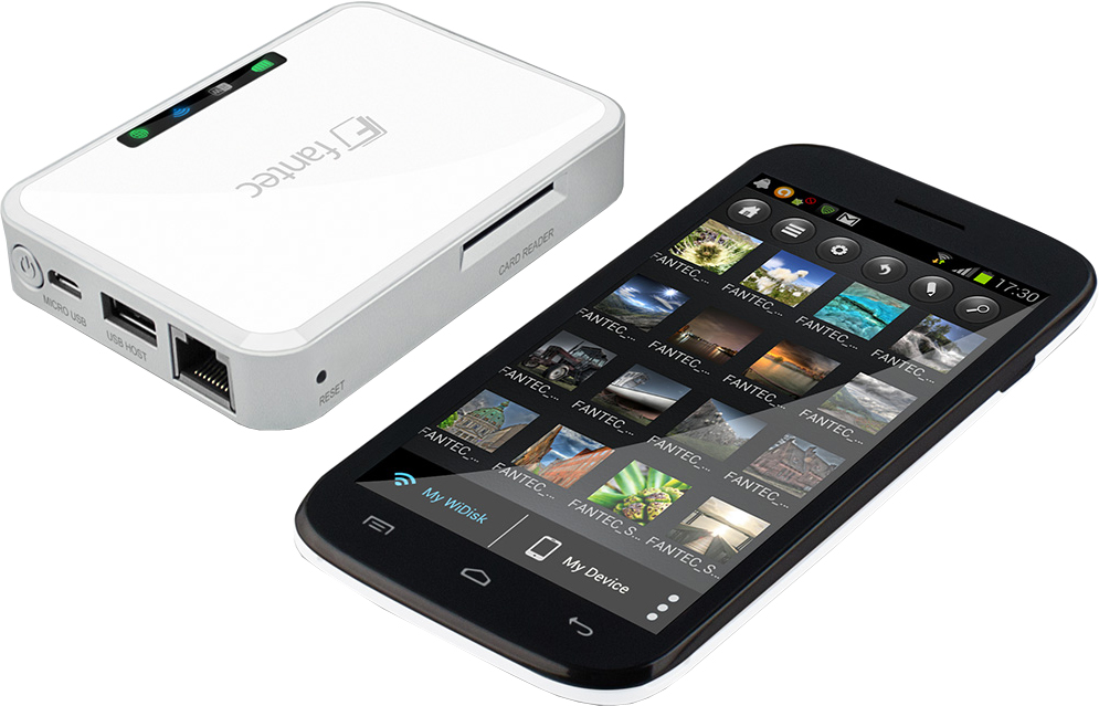 FANTEC Mobile WLAN Docking Station MWiD25-DS - Netzwerklaufwerk