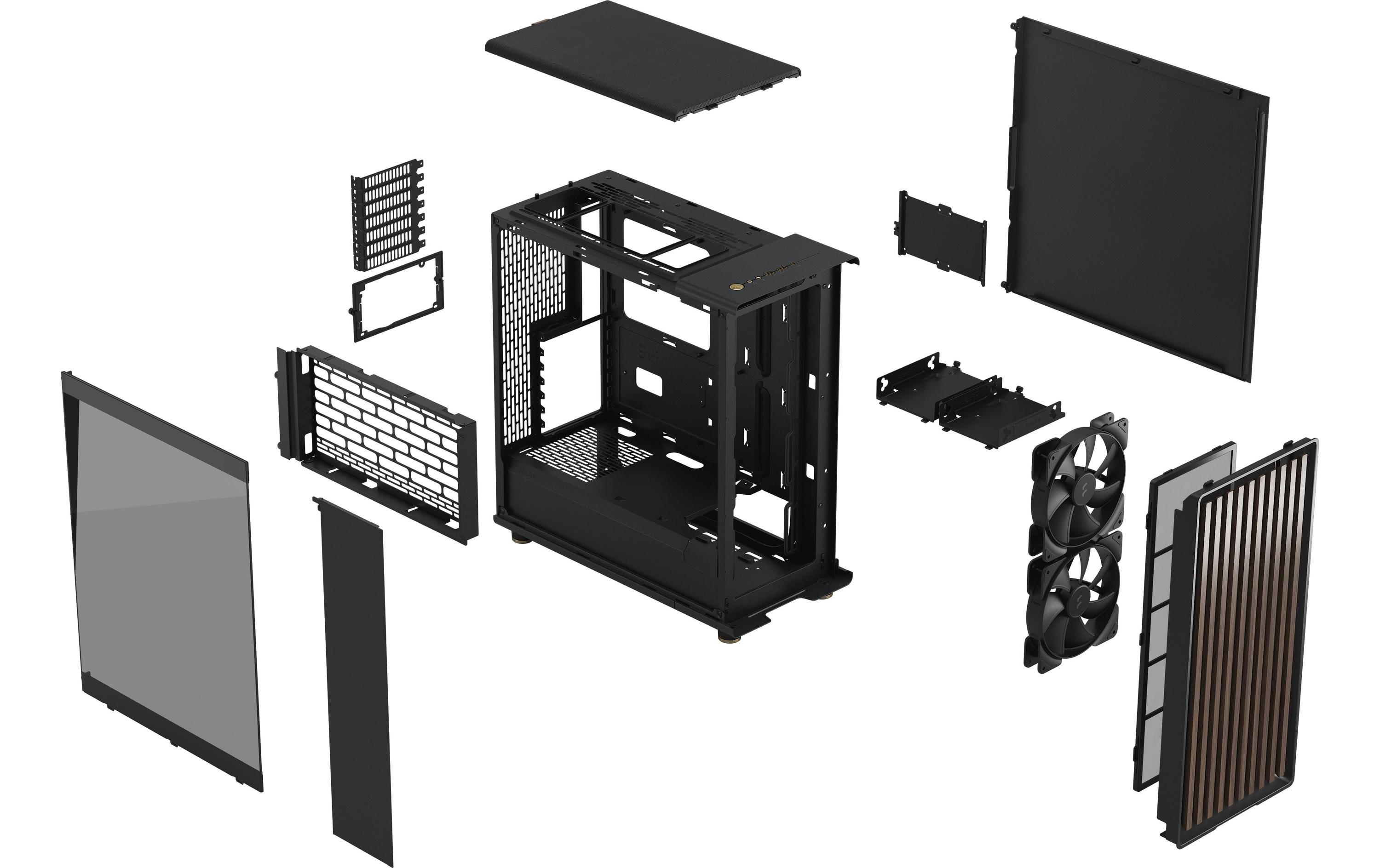 Fractal Design PC-Gehäuse North TG Schwarz