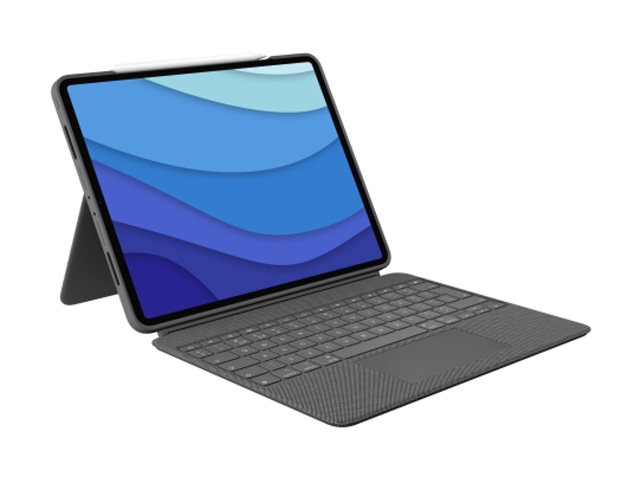 Logitech Combo Touch - Tastatur und Foliohülle - mit Trackpad - QWERTZ - Deutsch - Graphite Eingabegerät