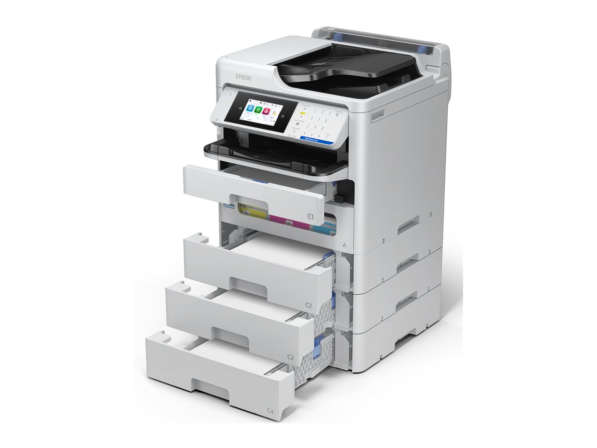 Epson WorkForce Pro EM-C800RDWF - Multifunktionsdrucker - Farbe - Tintenstrahl - A4 (210 x 297 mm) (Original) - A4/Legal (Medien) - bis zu 25 Seiten/Min. (Drucken) - 330 Blatt - 33.6 Kbps - USB 2.0, Gigabit LAN, Wi-Fi(ac)
