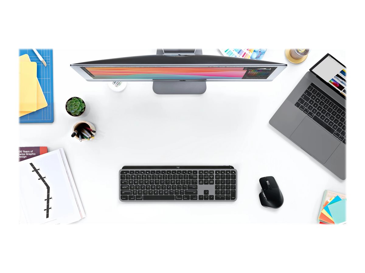 Logitech MX Keys für Mac - Tastatur - QWERTZ - Deutsch - Space-grau Eingabegerät