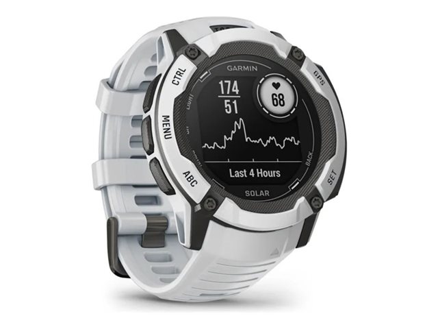 Garmin Instinct 2X Solar - faserverstärktes Polymer - Ja intelligente Uhr mit Band - 64 MB - Steinweiß