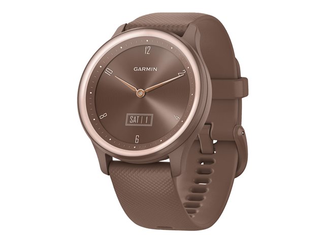 Garmin vívomove Sport - Mokkafarben mit perlgoldenen Akzenten - intelligente Uhr mit Band
