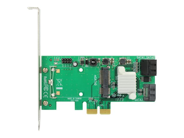 Delock Hybrid 3 x internal SATA 6 Gb/s + 1 x internal mSATA - Speichercontroller (RAID) - SATA 6Gb/s / mSATA - PCIe 2.0 x2