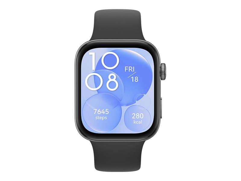 Huawei Watch Fit 3 - Aluminiumlegierung - intelligente Uhr mit Riemen - Schwarz