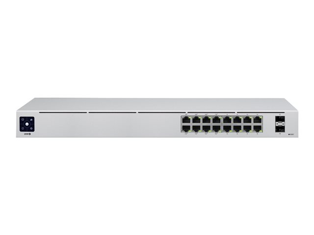 Ubiquiti UniFiSwitch 16 Rackmount Gigabit Managed Switch, 16x RJ-45, 2x SFP, PoE+, Gen2 (USW-16-POE)