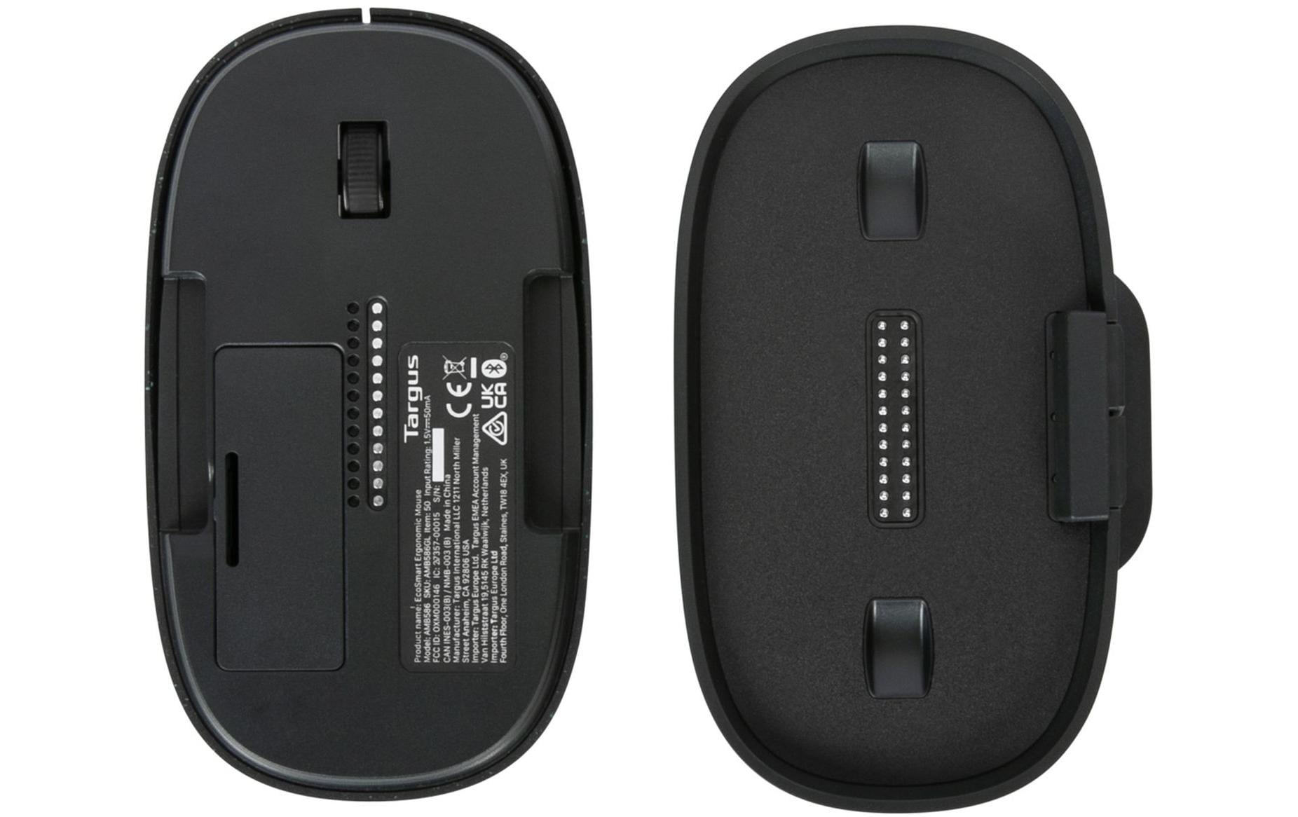 Targus ErgoFlip EcoSmart - Maus - nachhaltig
beidhändig - Bluetooth 5.0 LE - Schwarz