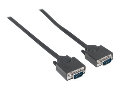 Manhattan VGA Monitor Cable
1.8m
Black
Male to Male
HD15
Cable of higher SVGA Specification (fully compatible)
Fully Shielded
Lifetime Warranty
Polybag - VGA-Kabel - HD-15 (VGA) zu HD-15 (VGA) - 1.8 m
