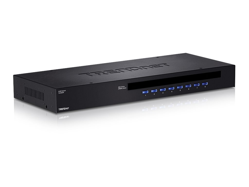 TRENDnet TK 803R - KVM-Switch - 8 x KVM port(s) - 1 lokaler Benutzer - an Rack montierbar - TAA-konform