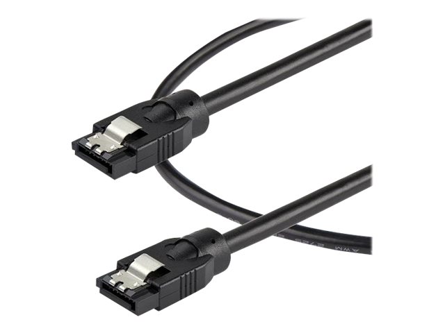 StarTech.com 0.3 m Round SATA Cable - Latching Connectors - 6Gbs SATA Cable - SATA-Kabel - Serial ATA 150/300/600 - SATA (R) eingerastet zu SATA (R) eingerastet - 30 cm - rund - Schwarz