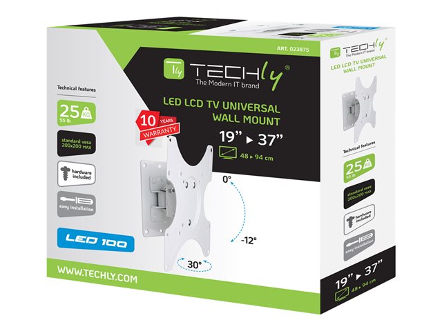 TECHly Klammer - für LCD-Display - weiß