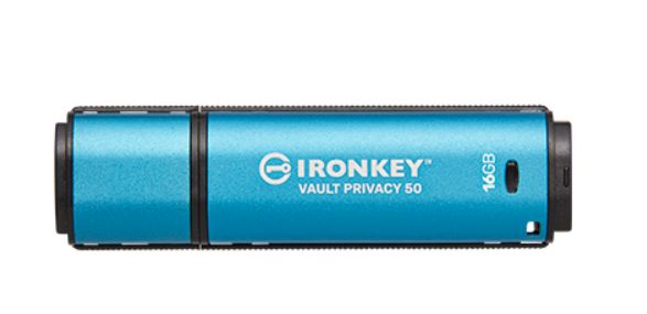 KINGSTON 16GB IronKey Vault Privacy 50 USB AES-256 Encrypted FIPS 197 (IKVP50/16GB)