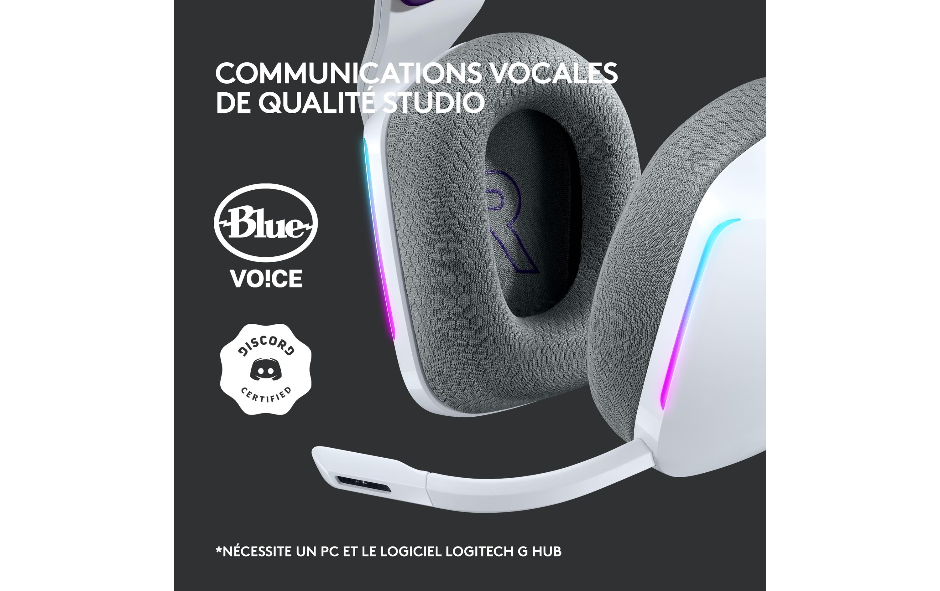 Logitech G G733 LIGHTSPEED Wireless RGB Gaming Headset - Headset - ohrumschließend - 2,4 GHz - kabellos - weiß