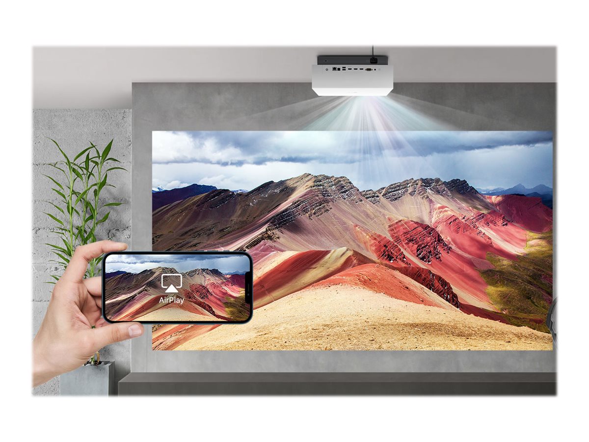 LG CineBeam HU810PW - DLP-Projektor - Miracast Wi-Fi Display / AirPlay - weiß