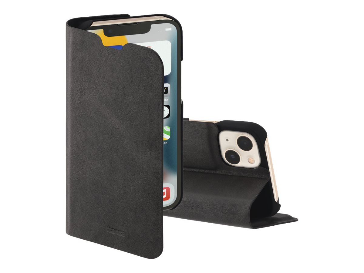 Hama Essential Line Guard Pro - Flip-Hülle für Mobiltelefon - Kunstleder - Schwarz - für Apple iPhone 13