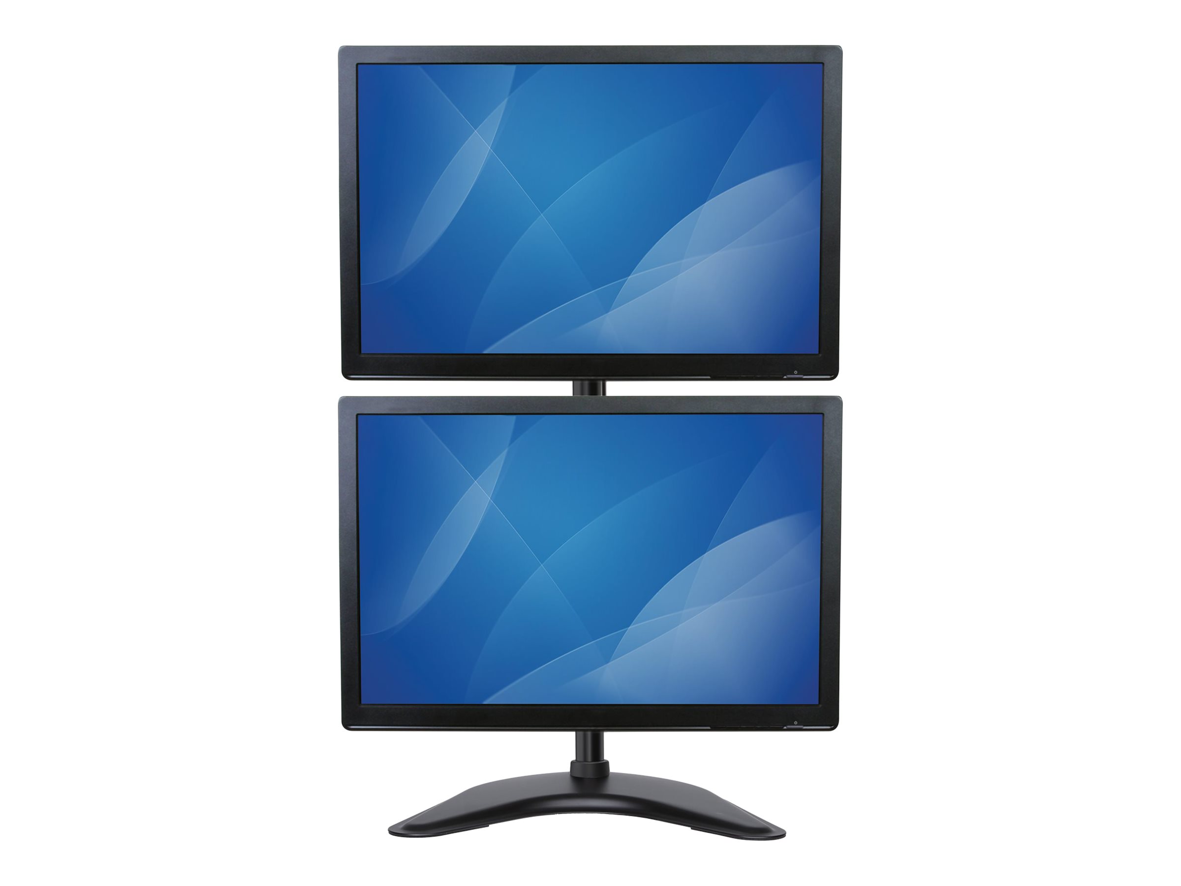 StarTech.com Vertikale Dual Monitorhalterung - Heavy Duty Stahl - Für VESA Monitore bis zu 27 Zoll - Verstellbarer zweifach Moniotrständer Aufstellung - für 2 Monitore - Schwarz
