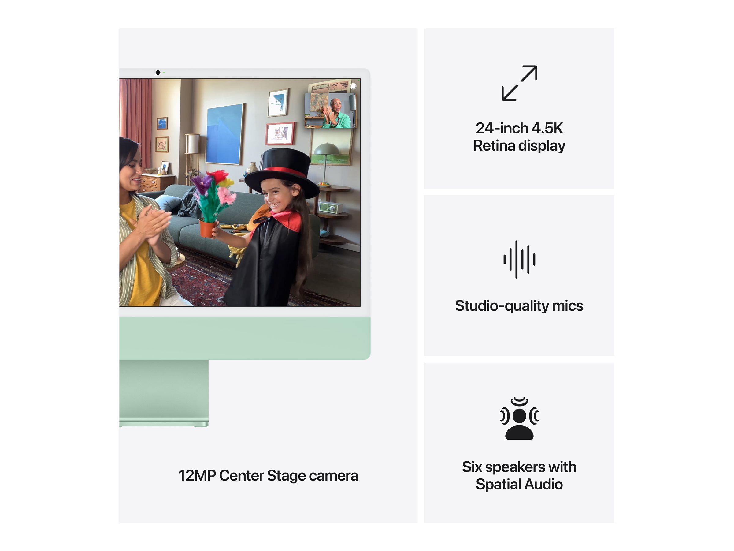 Apple iMac with 4.5K Retina display - All-in-One (Komplettlösung) - M4 - 16 GB - SSD 256 GB - LED 61 cm (24") - Deutsch