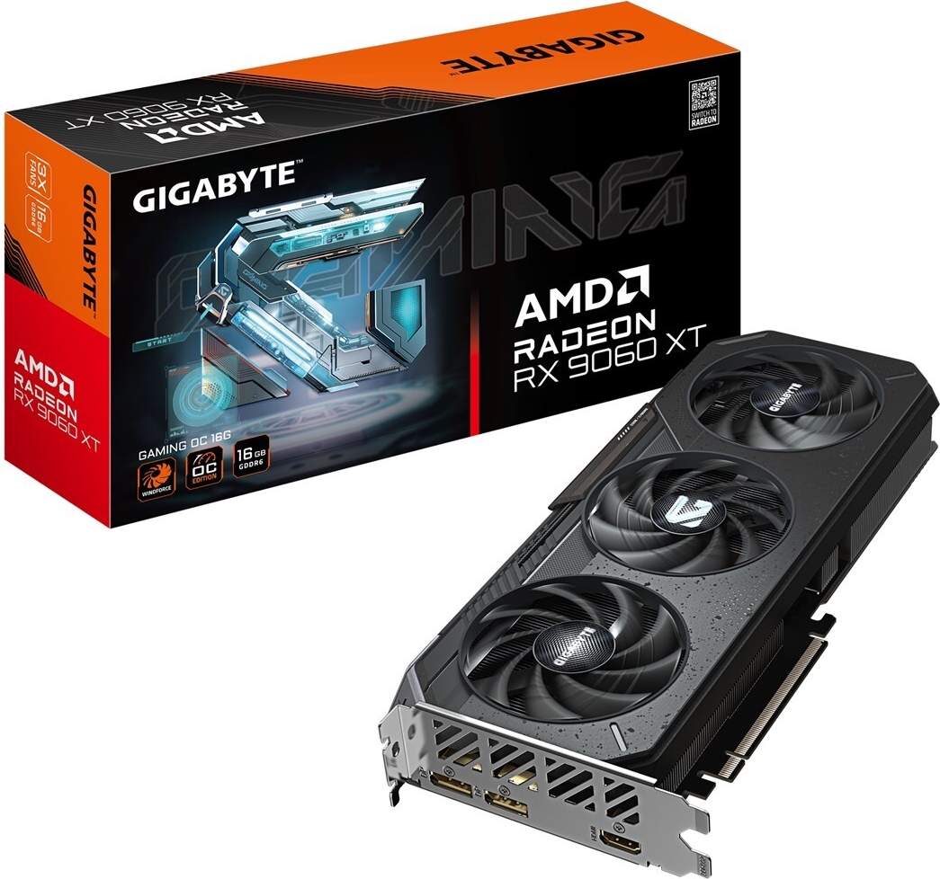 Gigabyte Radeon RX 9060 XT 16GB Gaming OC Grafikkarte - 16GB GDDR6, 2x HDMI, 2x DP