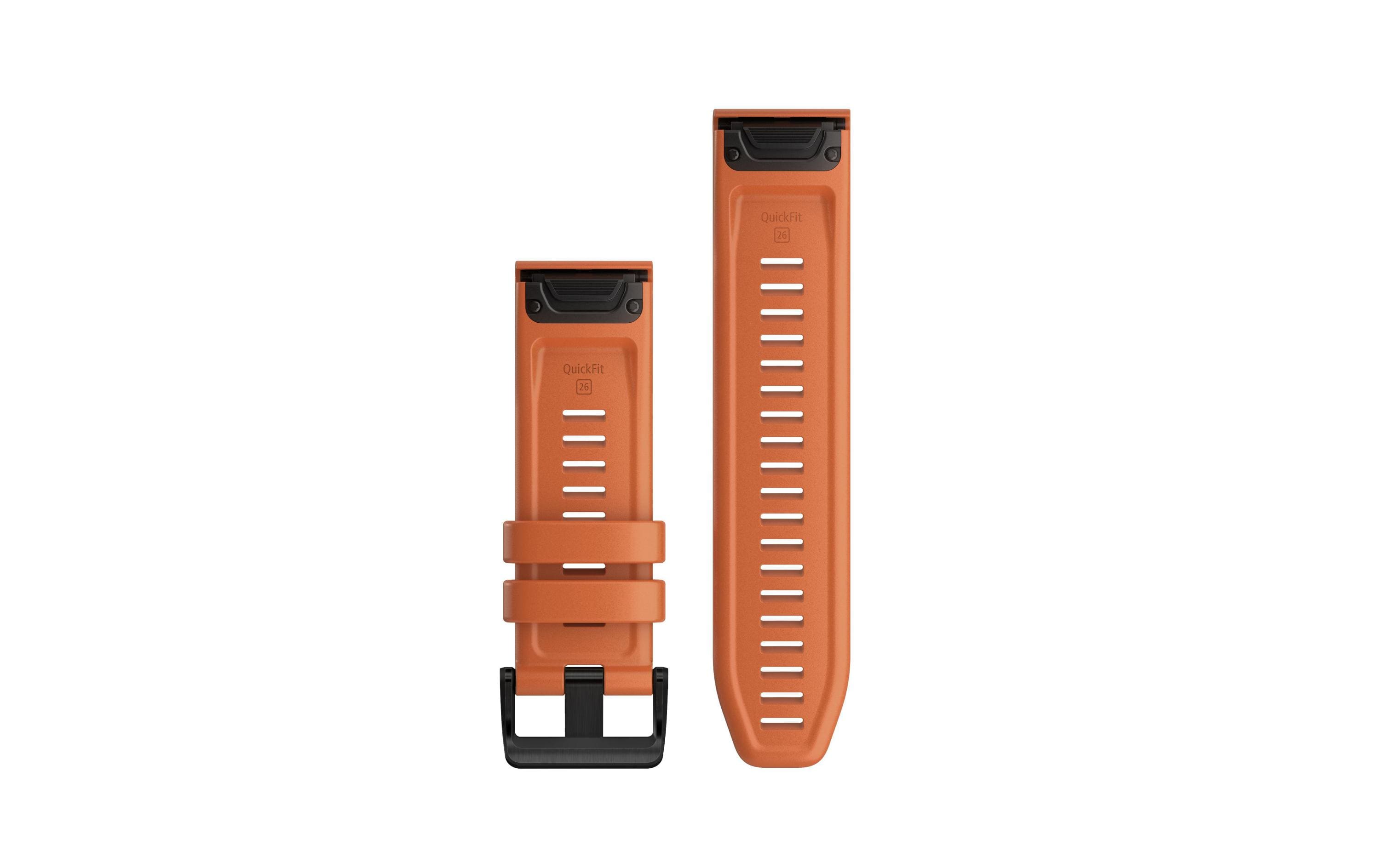 Garmin QuickFit - Uhrarmband für Smartwatch - Ember Orange - für fenix 5X Plus; fenix 6X Pro, Pro Solar, Sapphire; Tactix Delta, Delta - Solar Edition