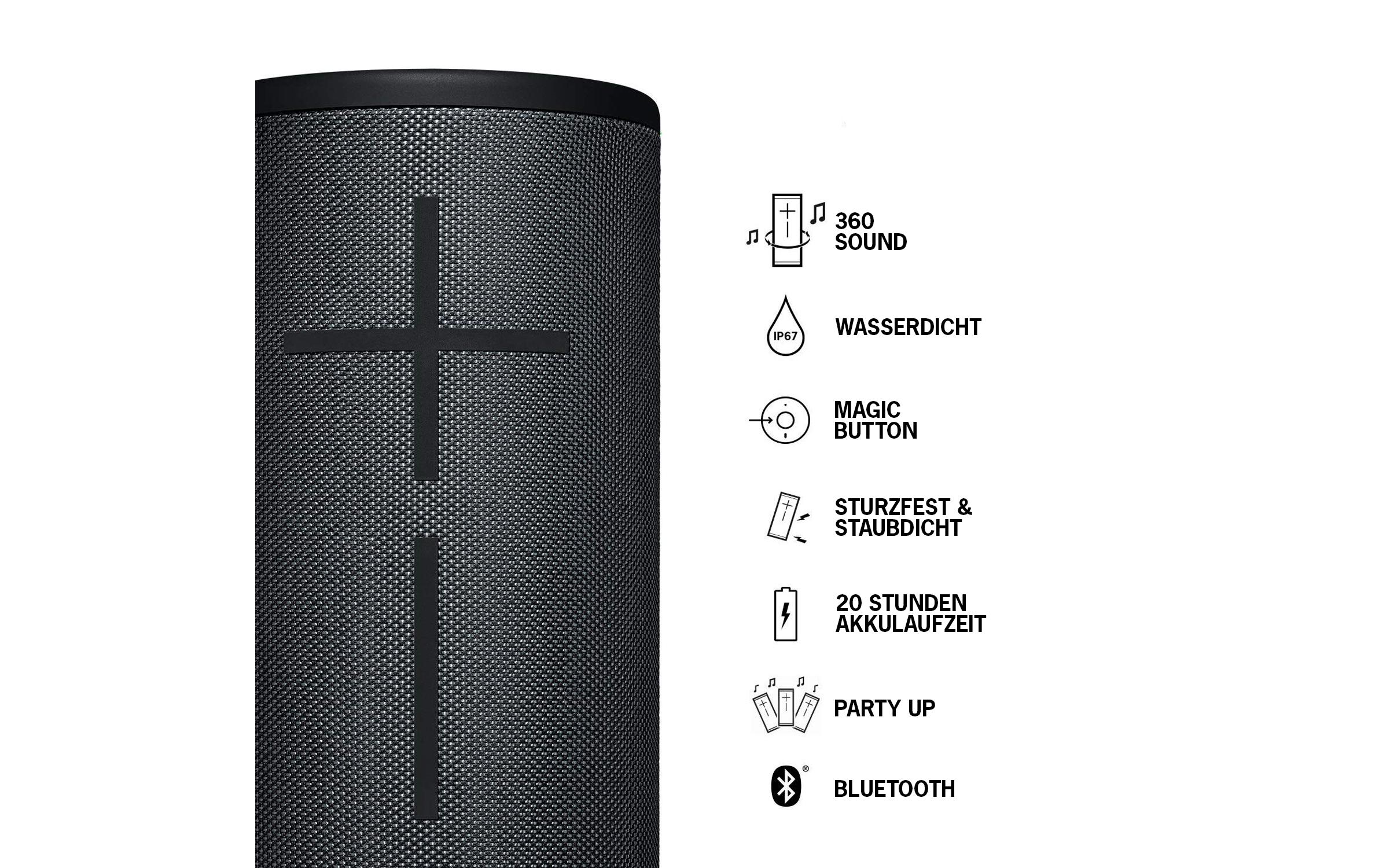 Ultimate Ears Bluetooth Speaker MEGABOOM 3 Night Black